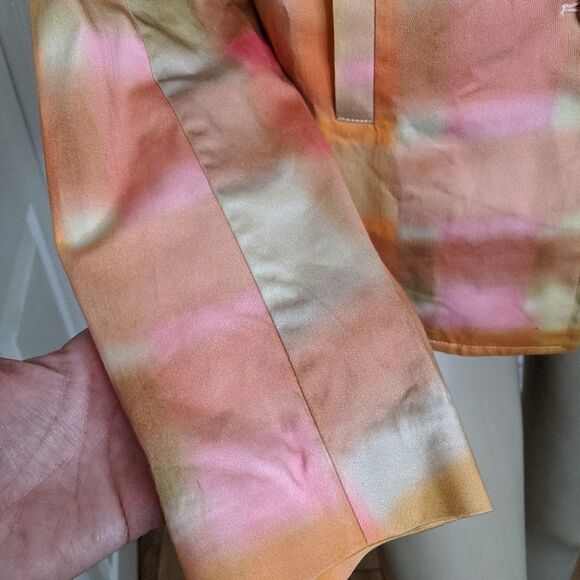 PIAZZA sempione - pastel watercolor blazer suit jacket two buttons and pockets - Picture 5 of 12